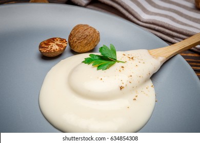 Bechamel Sauce On The Plate