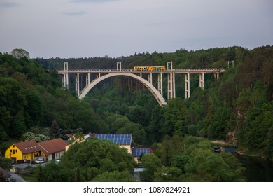 Bechyne Bridge Duha over Luznice river. Czech Republic. - Shutterstock ID 1089824921