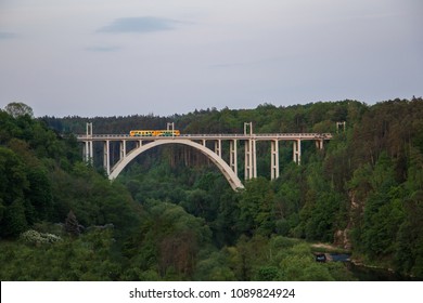Bechyne Bridge Duha over Luznice river. Czech Republic. - Shutterstock ID 1089824924