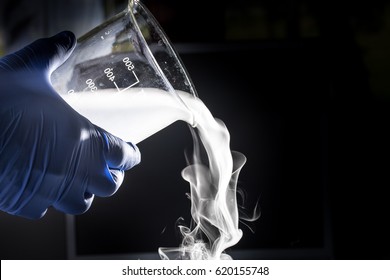 Becker With Fuming Liquid Nitrogen