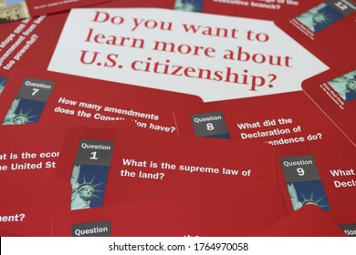 Becoming An American Citizen. Collage American Citizenship Test Preparation.