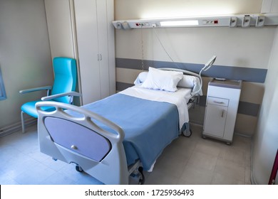 Bed In An Empty Hospital Room