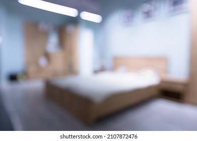 Bed In Fashionable Female Bedroom Interior