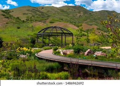 Bed Of Flowers In The Gardens Inside Red Butte Garden In The Heart Of Salt Lake City, UT