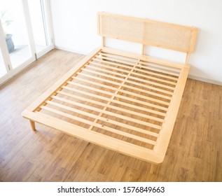 Bed Frame With Rattan Headboard