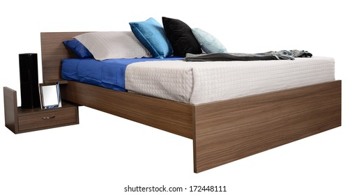 Bed isolated against white background.