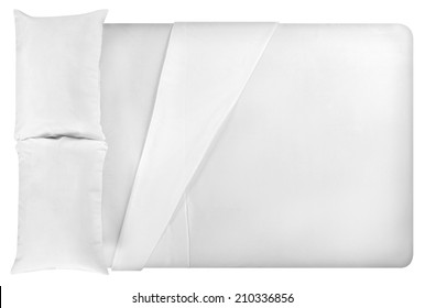 Bed. Isolated against white background.