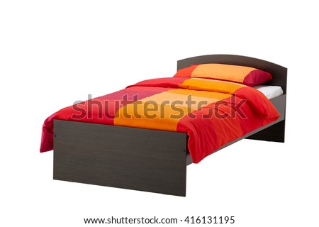 Bed isolated on white include clipping path