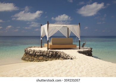 bed in the Maldives