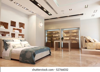 Beautiful Bedroom Interior Showcase Images Stock Photos