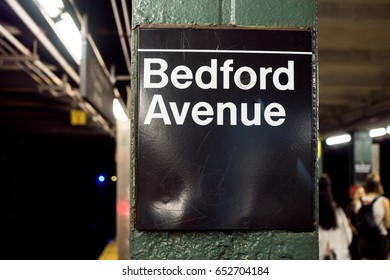 Bedford Avenue Subway Sign,New York