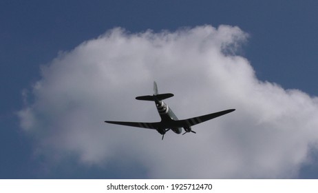 Bedford, UK - February 2 2021: Capt Sir Tom Moore Funeral, Flypast, Gun Salute, Hearse Arrival At Bedford Crematorium 