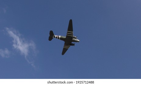 Bedford, UK - February 2 2021: Capt Sir Tom Moore Funeral, Flypast, Gun Salute, Hearse Arrival At Bedford Crematorium 