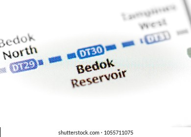 Bedok Reservoir Station. Singapore Metro Map.