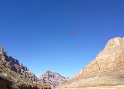 Bedrock Of Grand Canyon Helicopter Ride Beautiful Sky Landscape Great Views Tourism. 