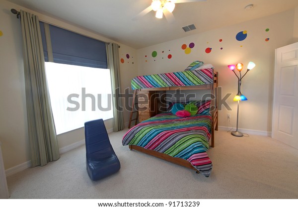 Bedroom Bunk Beds Interior Shot Home Stock Photo Edit Now 91713239