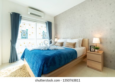 White And Blue Bedroom Images Stock Photos Vectors