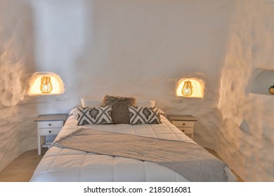 Bedroom Inside A Troglodyte Cave For Rural Tourism
