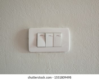 The Bedroom Light Switch On The White Wall