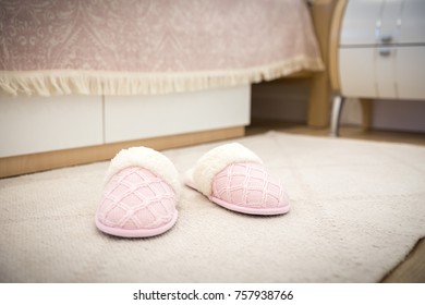 pink bed slippers
