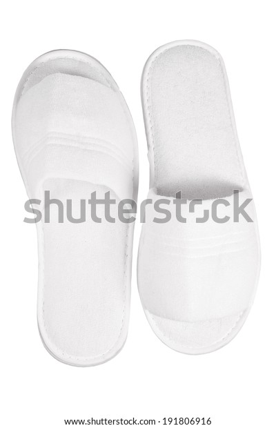 white bedroom slippers