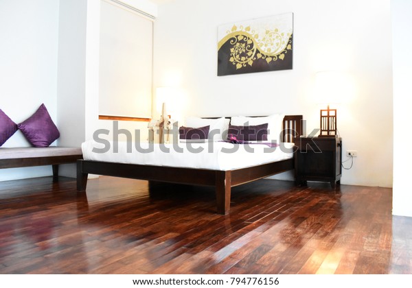 Bedroom Soft Light Colors Big Comfortable Stock Photo Edit