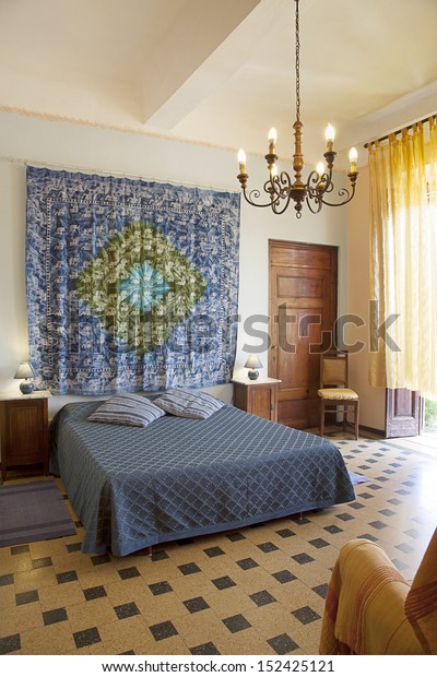 Bedroom Tuscany Style Hotel La Gemma Interiors Stock Image