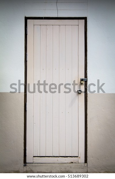 Bedroom Wall Door Baseboard Crown Molding Stock Photo Edit