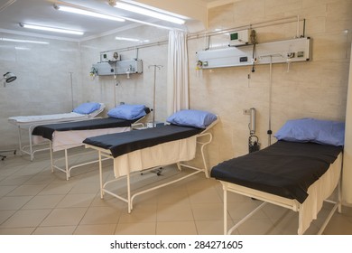 Beds In A Hospital ICU Ward Room