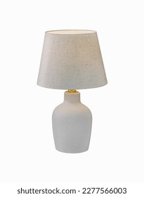 Bedside table lamp in modern contemporary style isolated on white background