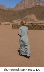 Beduin on a desert