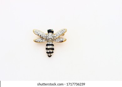 Bee Insect Rhinestone Enamel Brooch Pin Jewelry Accessory