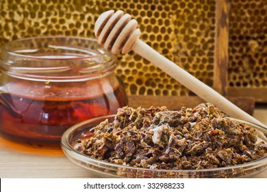 Bee Propolis And Honey Delicious, Useful And Medicinal Products