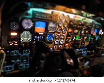 Beechcraft 1900D Cockpit At Night