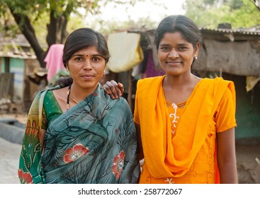 BEED, MAHARASHTRA, INDIA - March 23, 2012: Lifestyle in rural village Salunkwadi