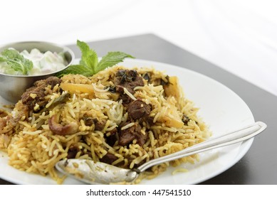 Beef Biryani With Long Grain Basmathi Rice