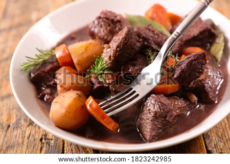 Similar – Image, Stock Photo Beef Stew Meat Vegetable