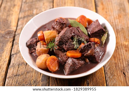 Similar – Image, Stock Photo Beef Stew Meat Vegetable