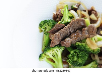 Beef And Broccoli Stir Fried For Chinese Food Image