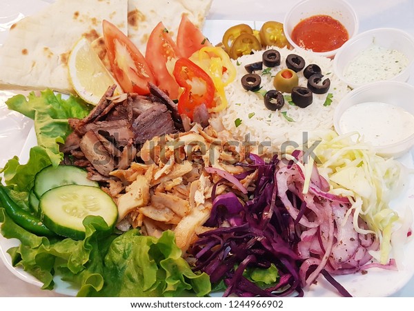 Beef Chicken Mix Shawarma Doner Kebab Stock Photo Edit Now