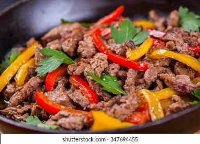 Beef Fajitas And Bell Peppers