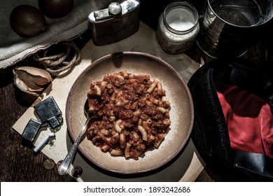 Beef And Macaroni Goulash Of The Great Depression Era Eaten By Poverty Stricken Americans