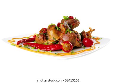 beef meat main course with red hot pepper