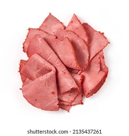 Beef Pastrami On White Background