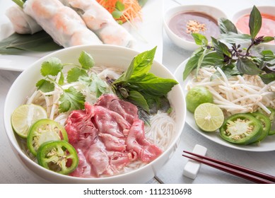 Beef Pho With Summer Roll