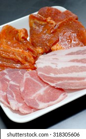 Beef and pork sliced Korean  BBQ food