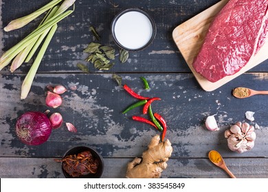 Beef Rendang Ingredients