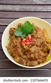 Beef Rendang. Traditional Indonesian dish served during Eid al Fitr or Idul Fitri