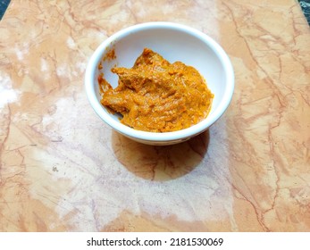 Beef Rendang In A White Bowl