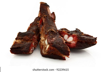Beef Ribs Isolated On White Background
